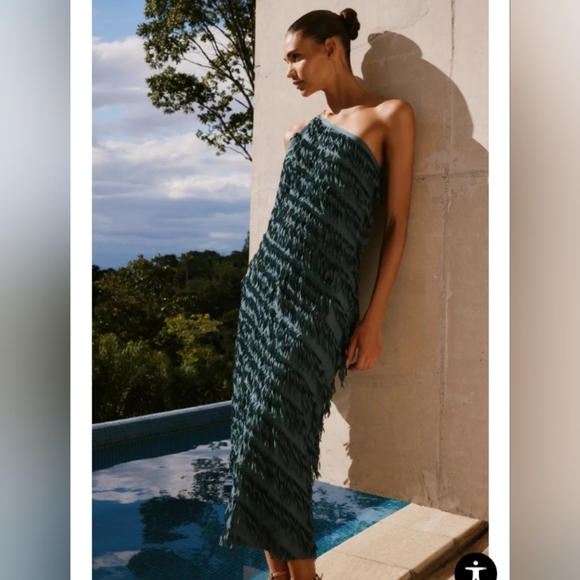 Zara Fringe Midi Dress - Picture 2 of 8